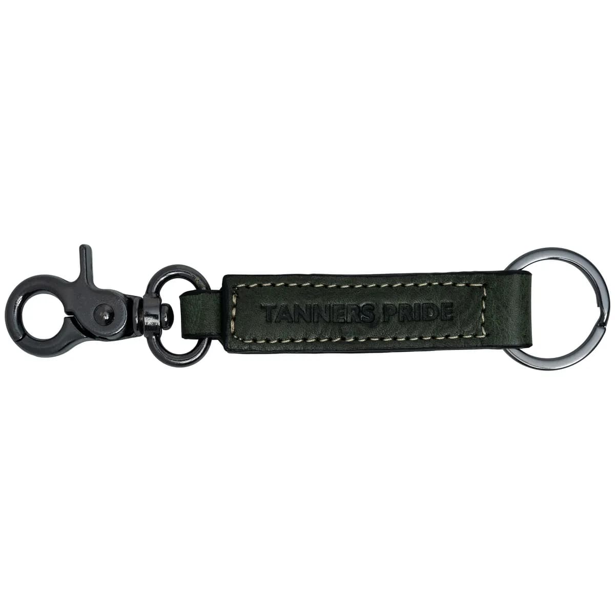 Wild Leather Keychain with Antique Brass Hardware | Handmade Genuine Leather Key Holder