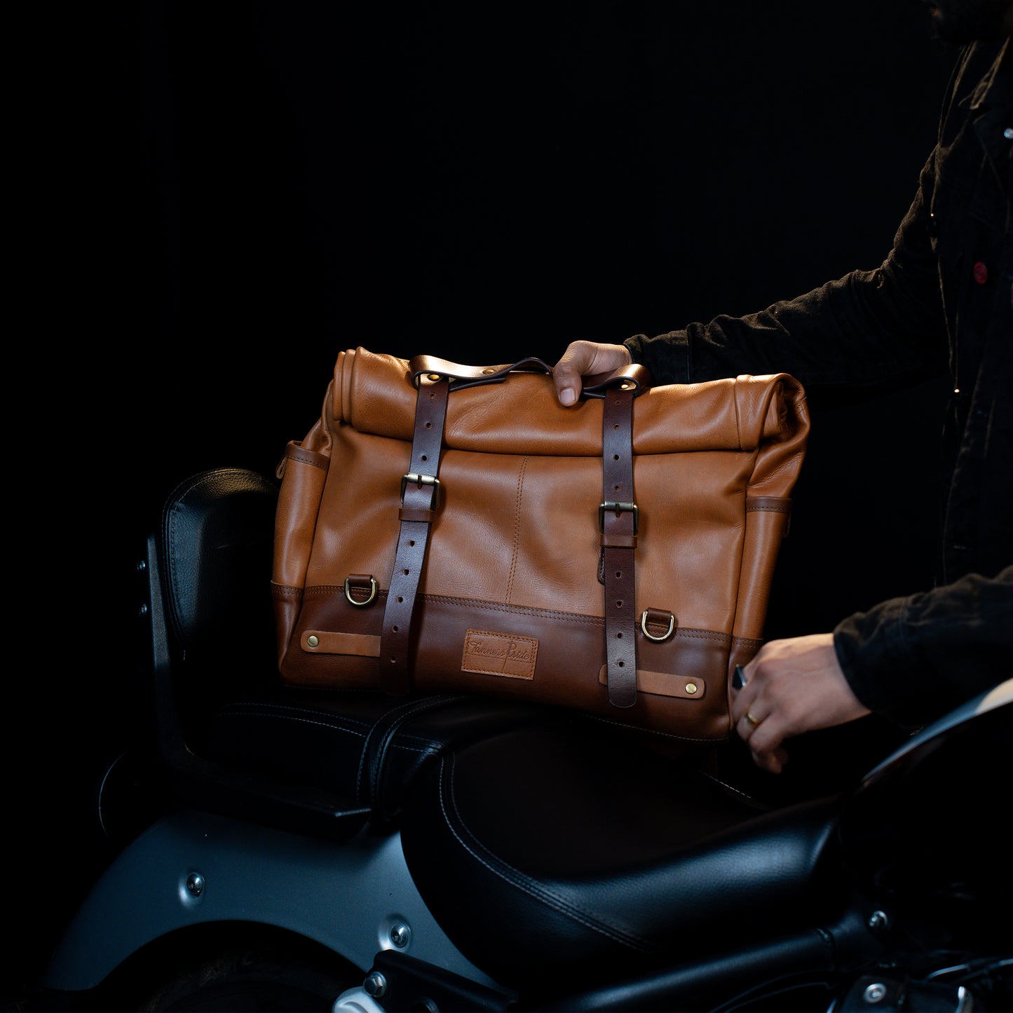 Leather Biking Large Pannier