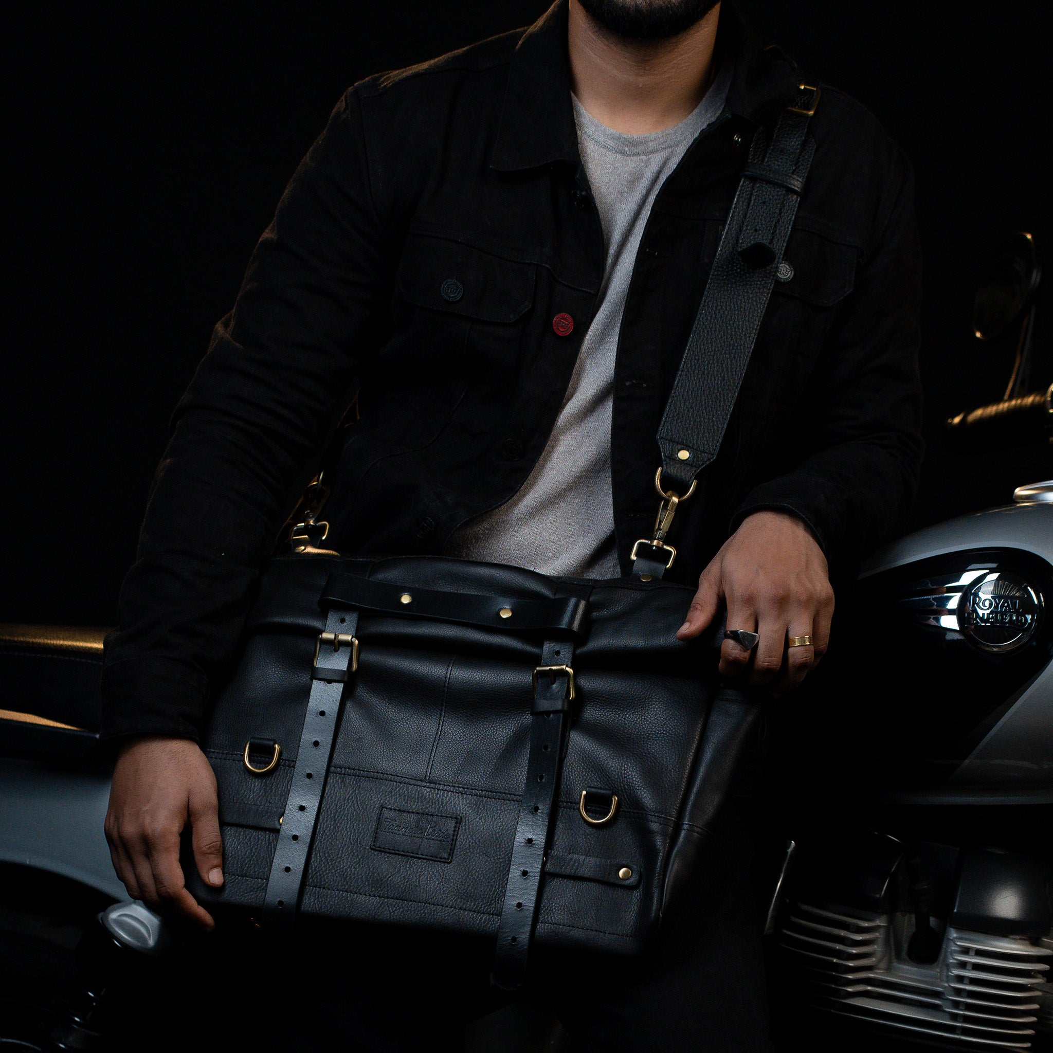 Leather Biking Large Pannier