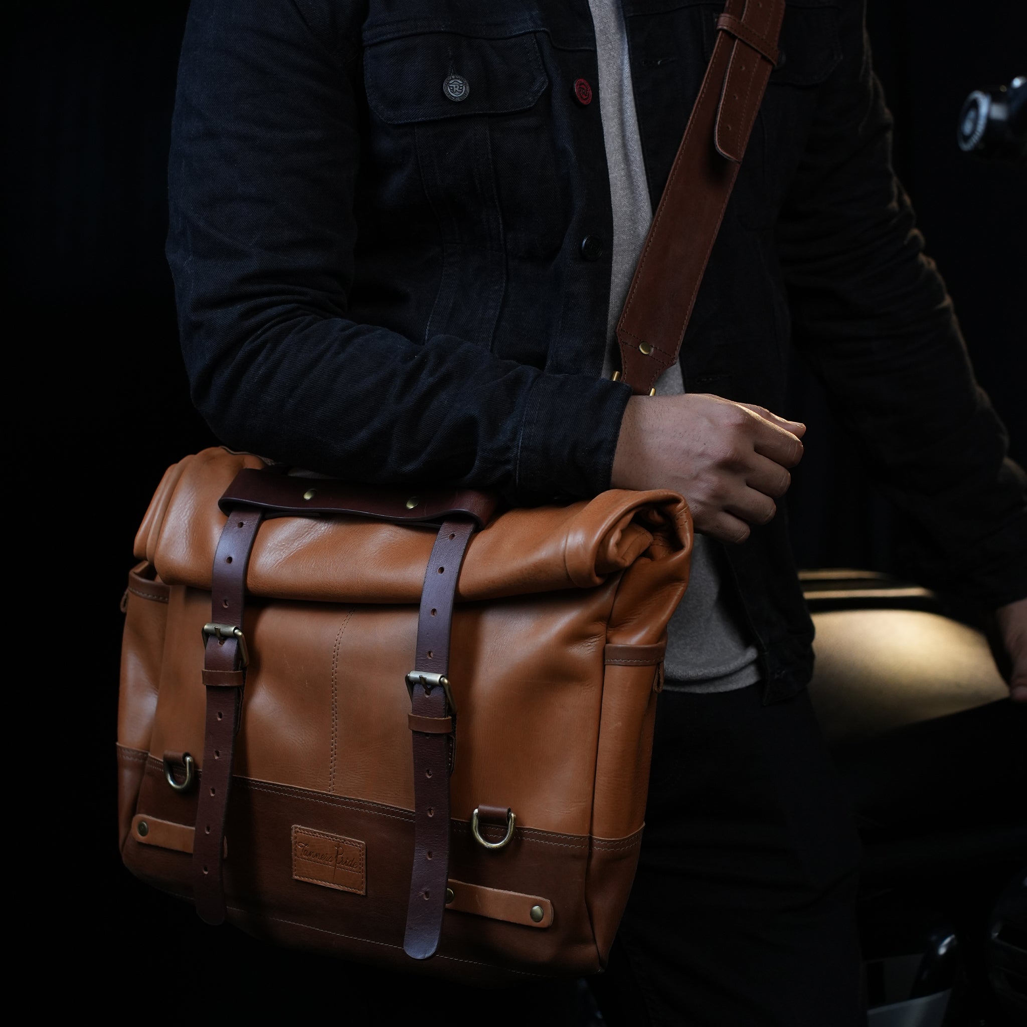 Leather Biking Large Pannier