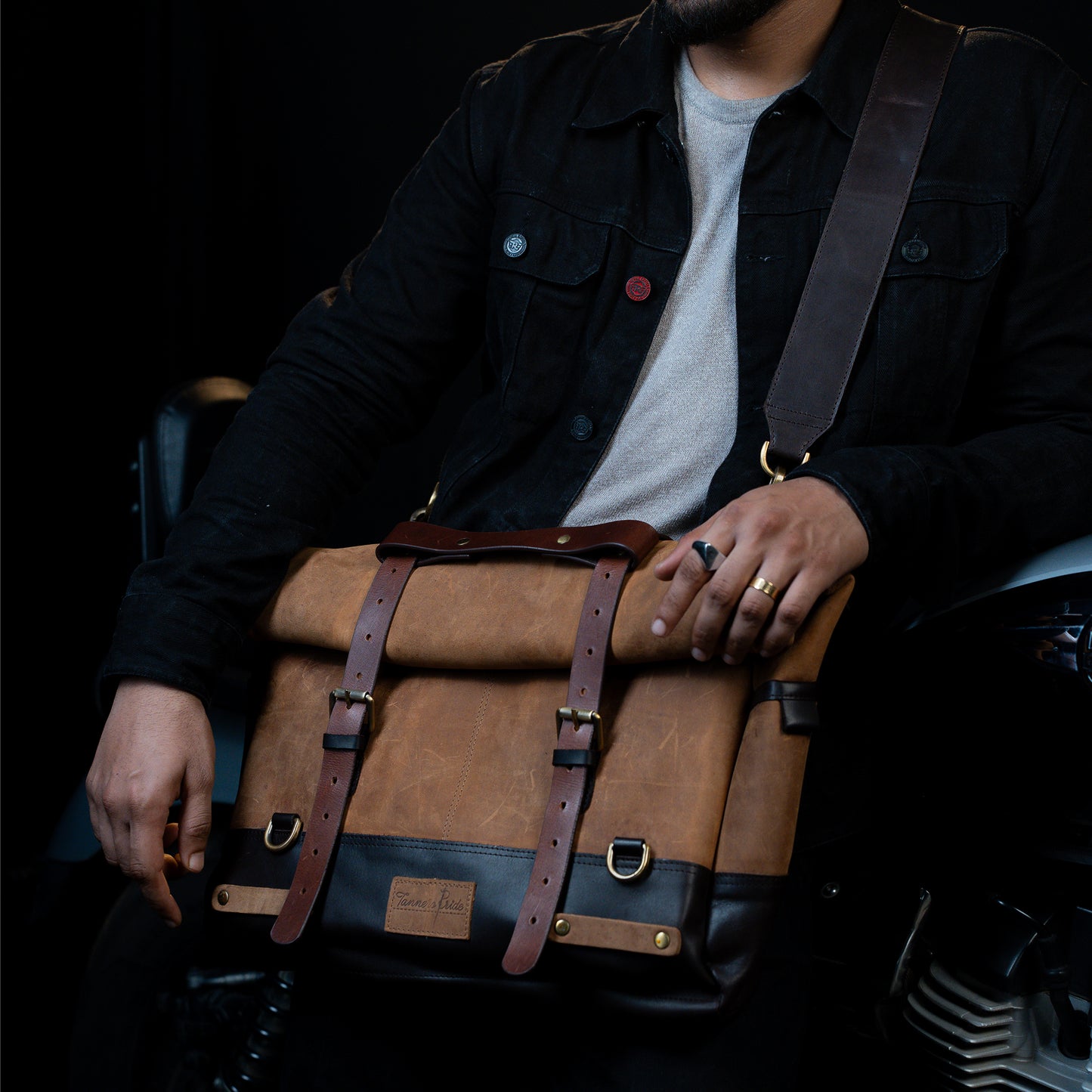 Leather Biking Large Pannier