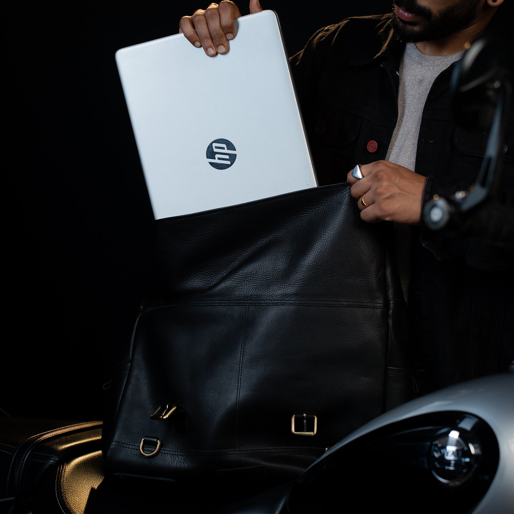 Leather Biking Large Pannier