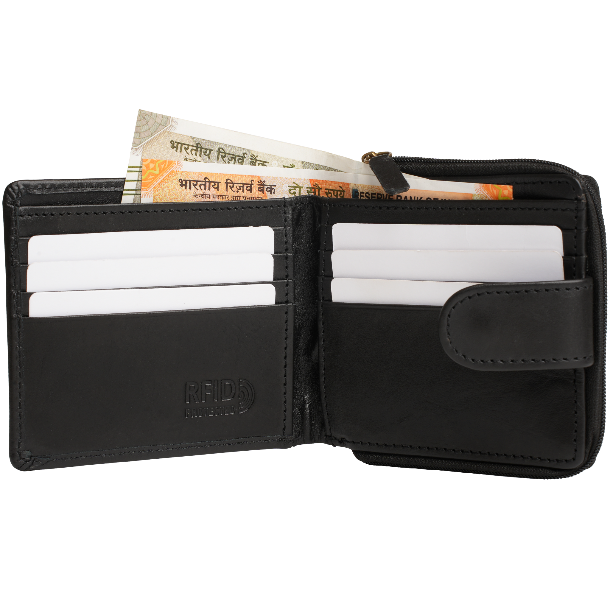 Tyrel Bi- fold zippered wallet ( RFID Protected)