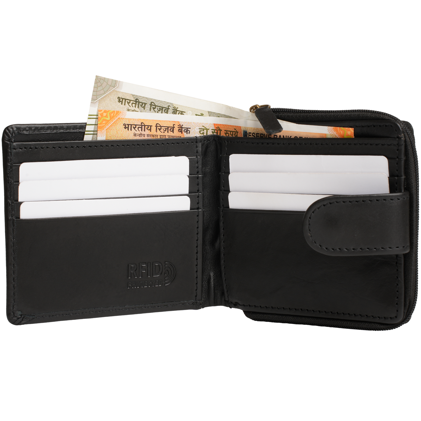 Tyrel Bi- fold zippered wallet ( RFID Protected)