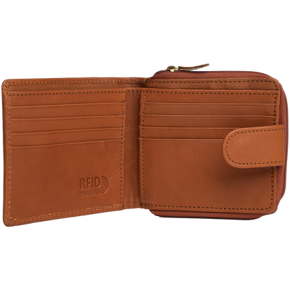 Tyrel Bi- fold zippered wallet ( RFID Protected)