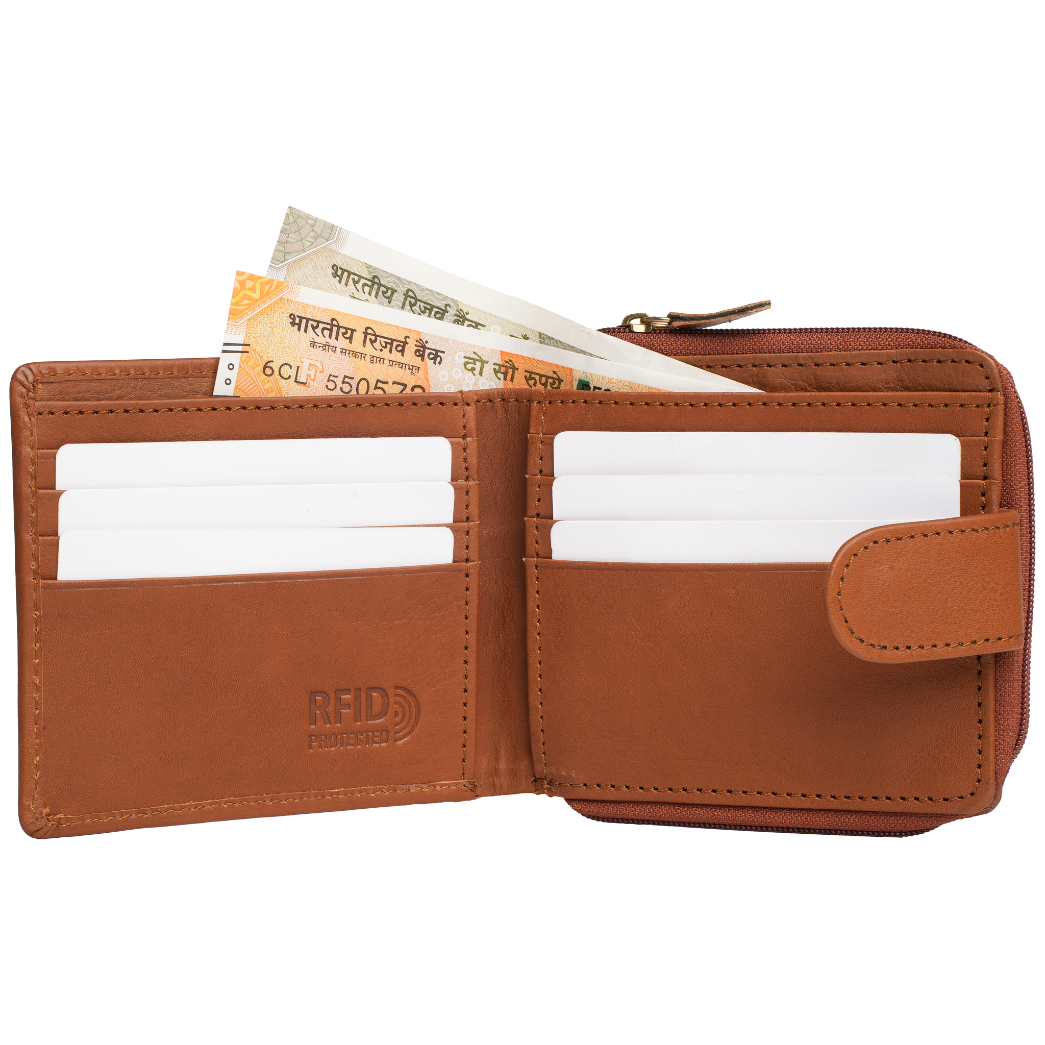 Tyrel Bi- fold zippered wallet ( RFID Protected)