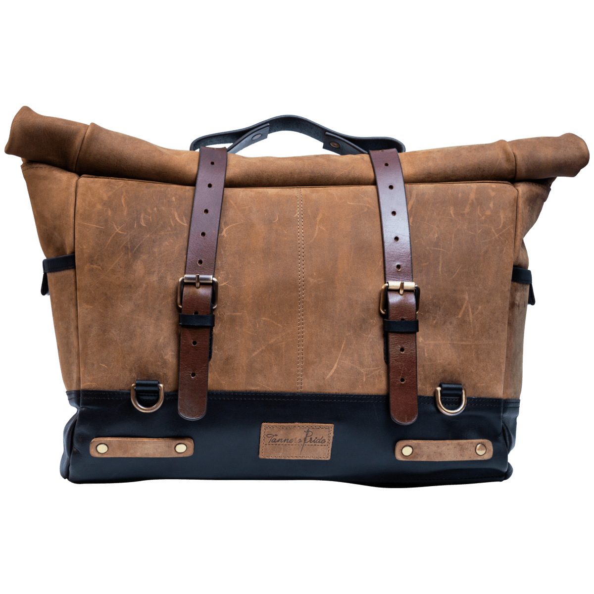 Leather Biking Large Pannier - Tanners Pride (V.C. Exports)