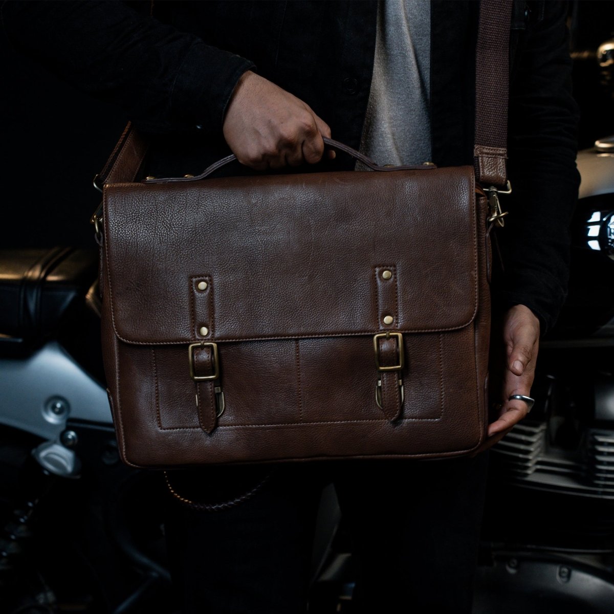 Protector Leather Laptop Bag - Tanners Pride (V.C. Exports)