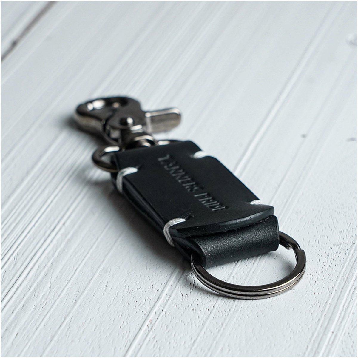 Rebel Keychain - Gun Metal - Tanners Pride (V.C. Exports)