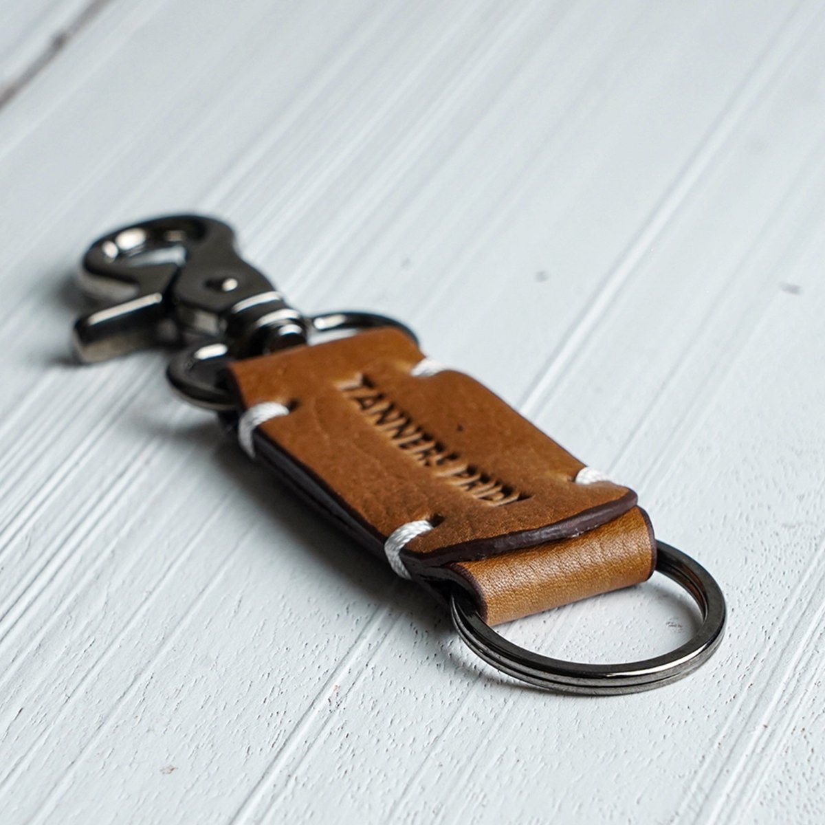 Rebel Keychain - Gun Metal - Tanners Pride (V.C. Exports)