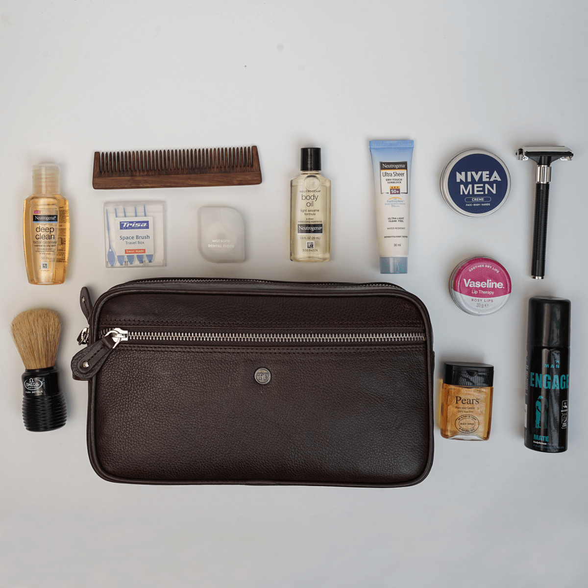 The Ascot Dual Zipped Men’s Case - Tanners Pride (V.C. Exports)