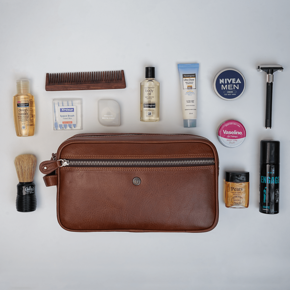 The Ascot Dual Zipped Men’s Case - Tanners Pride (V.C. Exports)