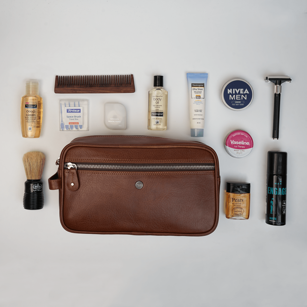 The Ascot Single Zipped Men's Case - Tanners Pride (V.C. Exports)