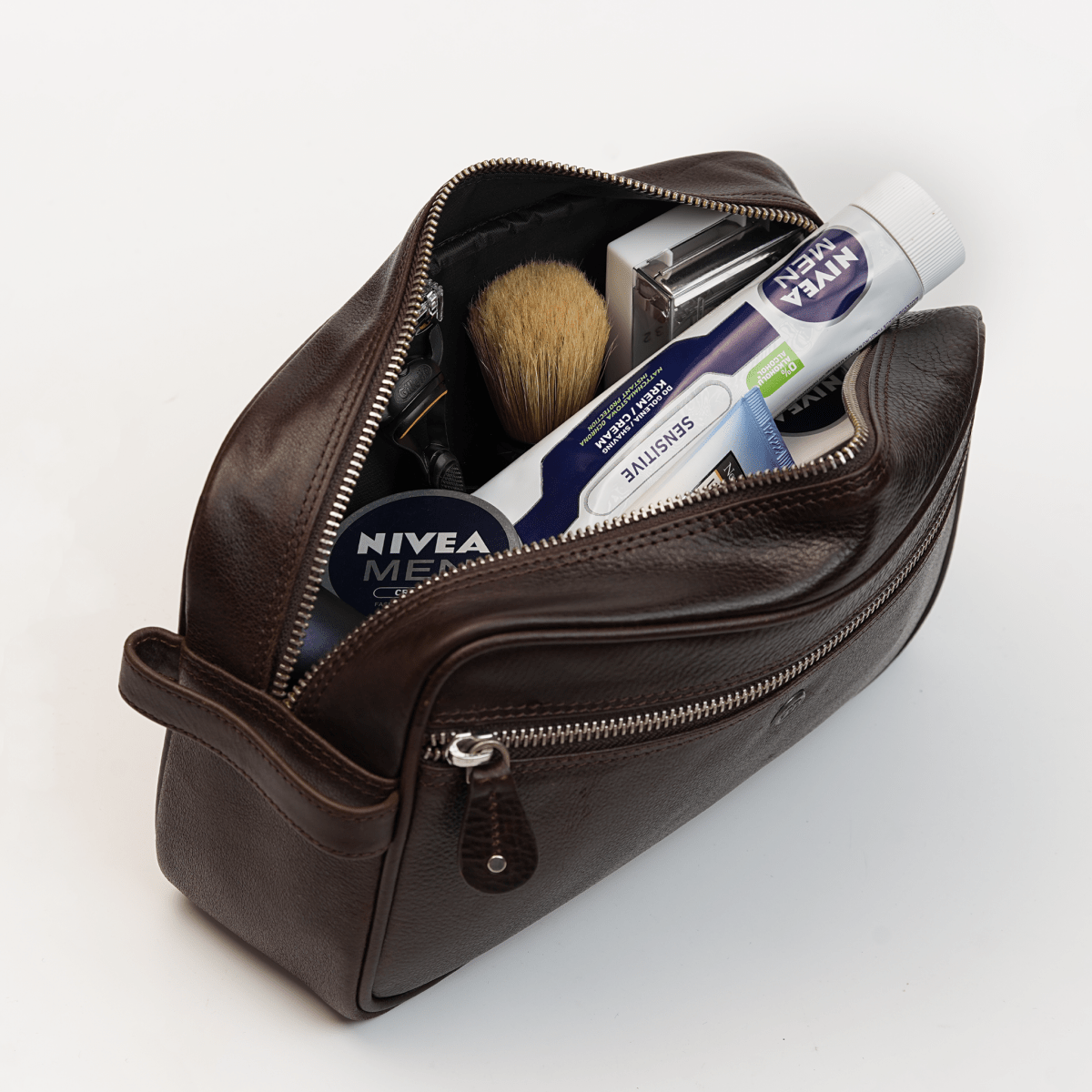 The Ascot Single Zipped Men's Case - Tanners Pride (V.C. Exports)