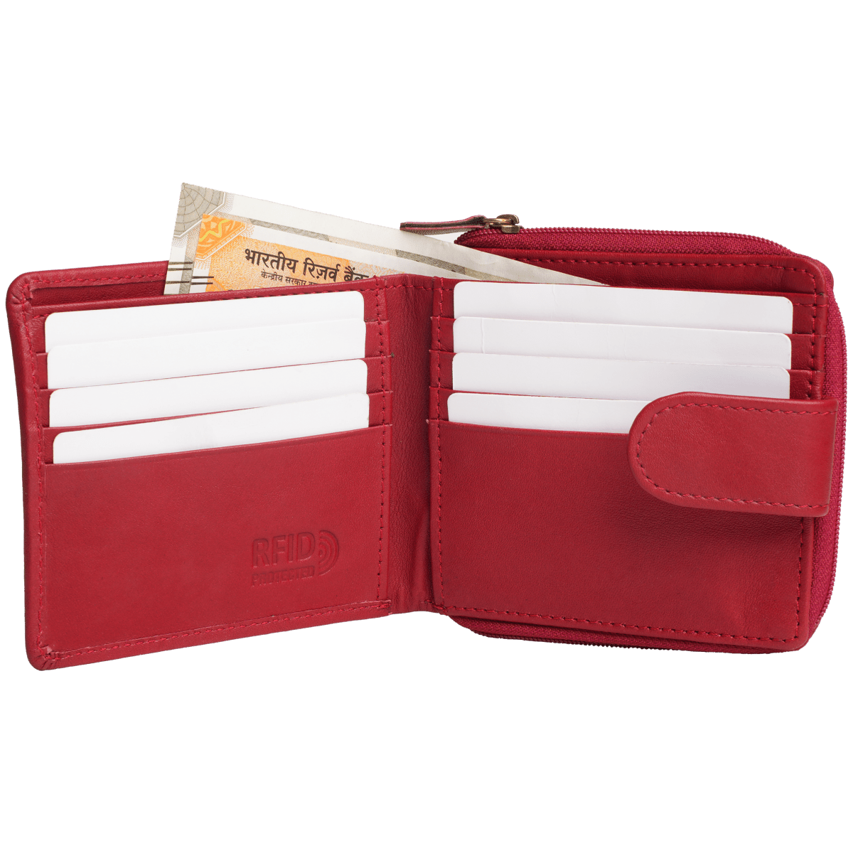 Tyrel Bi- fold zippered wallet ( RFID Protected) - Tanners Pride (V.C. Exports)